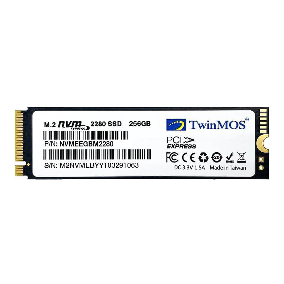 TWINMOS NVMEEGBM2280 256 GB 2455MB 1832MB/S M2 PCle NVMe SSD