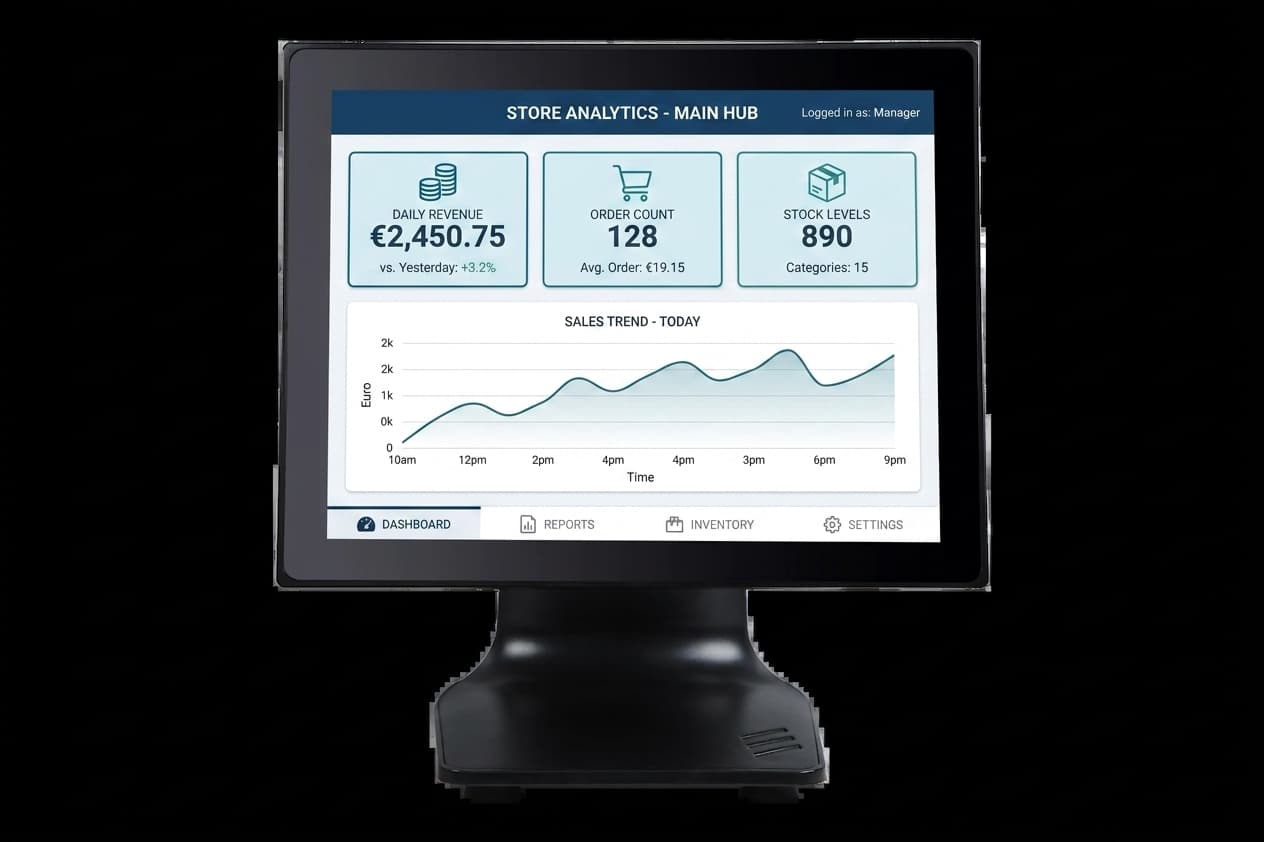 PosTürk TX-1500M 15" Dokunmatik POS PC i5 8GB SSD - Restoran Market