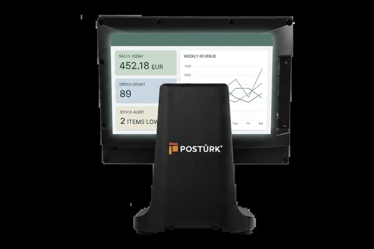 PosTürk TX-1500M جهاز نقطة بيع (POS) بشاشة لمس 15 بوصة - معالج i5، ذاكرة 8 جيجابايت، قرص SSD - للمطاعم والأسواق 4
