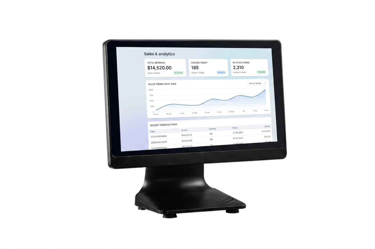 PosTürk TX-1560M Dokunmatik POS PC — 15.6'' J6412 16GB RAM 256GB SSD 2