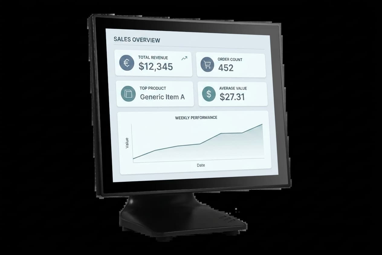 PosTürk TX-1700M 17'' Dokunmatik POS PC i5 8GB RAM 256GB SSD 3